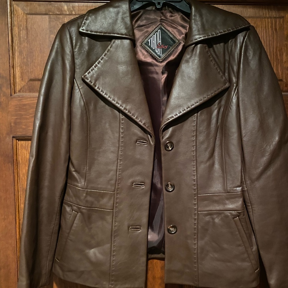 Tiboa Leather Coat